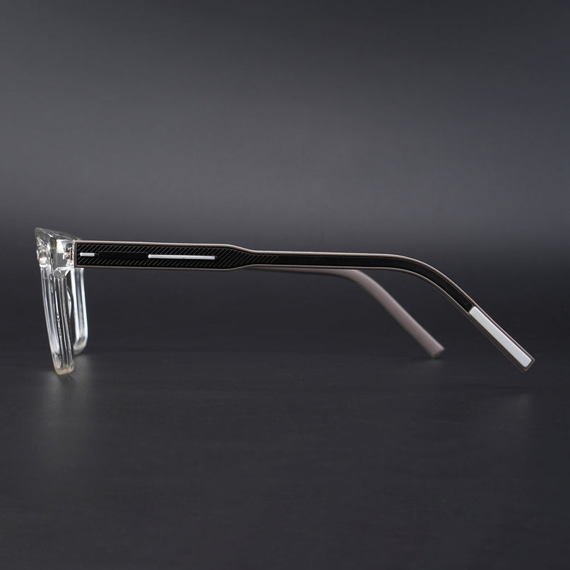 Eyejack Rush Transparent Square Eyeglasses for Men & Women (1010CL726-C2)