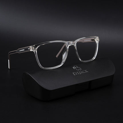 Eyejack Rush Transparent Square Eyeglasses for Men & Women (1010CL726-C2)