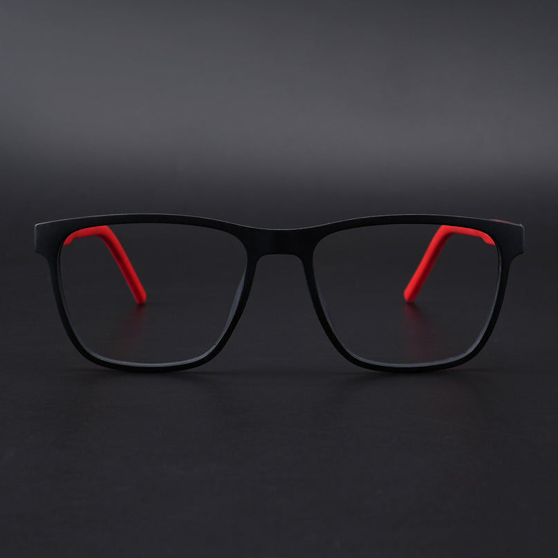 Eyejack Rush Matt Black Square Eyeglasses for Men & Women (1010CL727-C3)