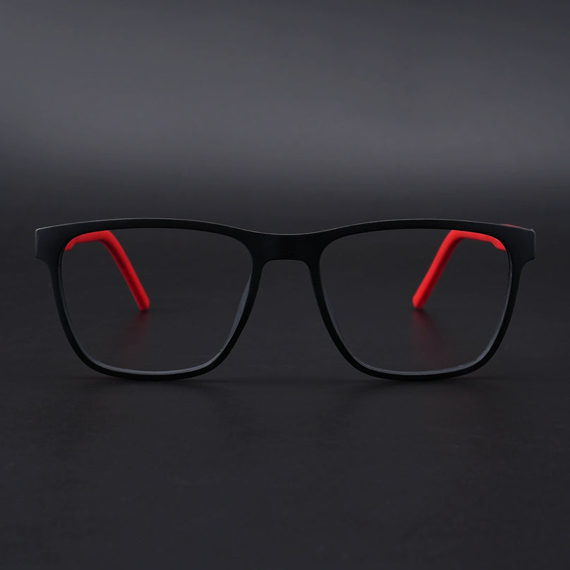 Eyejack Rush Matt Black Square Eyeglasses for Men & Women (1010CL727-C3)