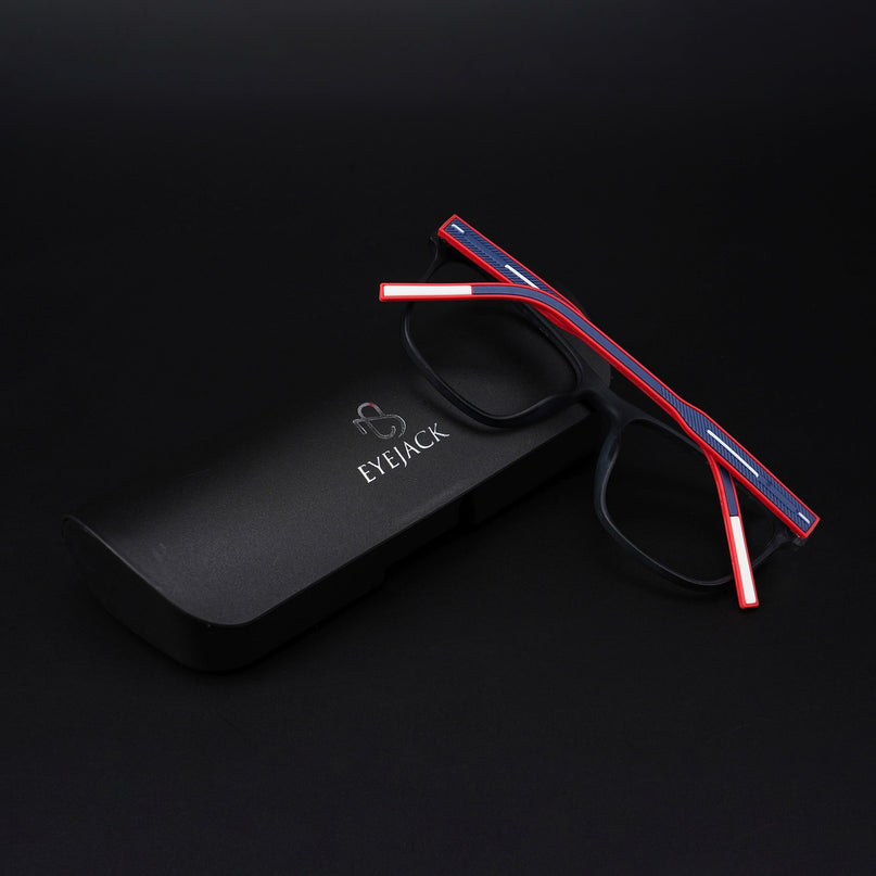 Eyejack Rush Matt Black Square Eyeglasses for Men & Women (1010CL727-C3)