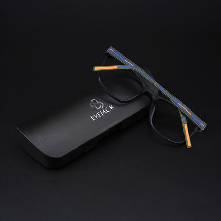 Eyejack Rush Matt Black Square Eyeglasses for Men & Women (1010CL729-C5)