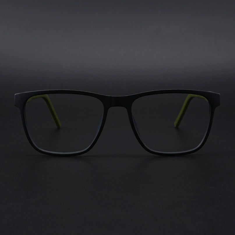 Eyejack Rush Matt Black Square Eyeglasses for Men & Women (1010CL729-C5)