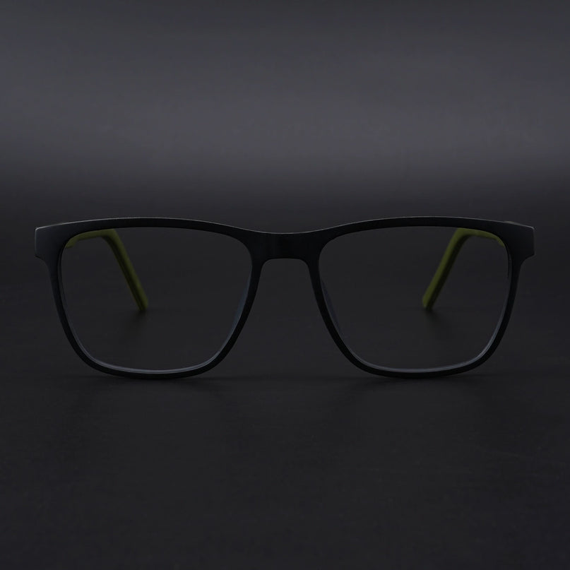 Eyejack Rush Matt Black Square Eyeglasses for Men & Women (1010CL729-C5)