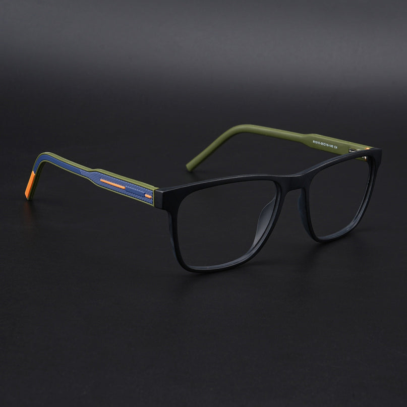 Eyejack Rush Matt Black Square Eyeglasses for Men & Women (1010CL729-C5)