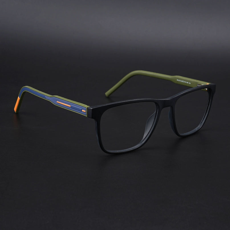 Eyejack Rush Matt Black Square Eyeglasses for Men & Women (1010CL729-C5)