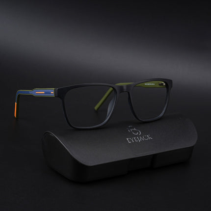 Eyejack Rush Matt Black Square Eyeglasses for Men & Women (1010CL729-C5)