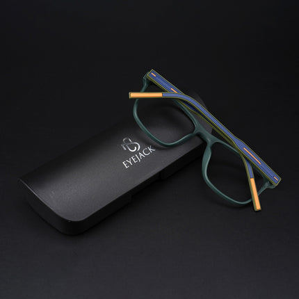 Eyejack Rush Green Square Eyeglasses for Men & Women (1010CL730-C6)