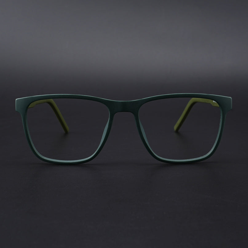 Eyejack Rush Green Square Eyeglasses for Men & Women (1010CL730-C6)