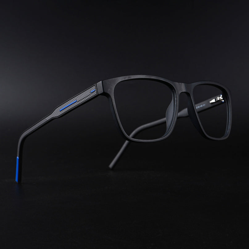 Eyejack Rush Matt Black Square Eyeglasses for Men & Women (1010CL731-C7)