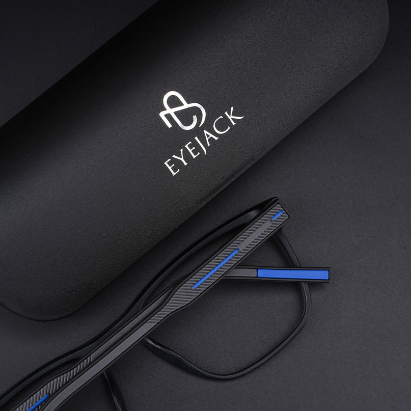 Eyejack Rush Matt Black Square Eyeglasses for Men & Women (1010CL731-C7)