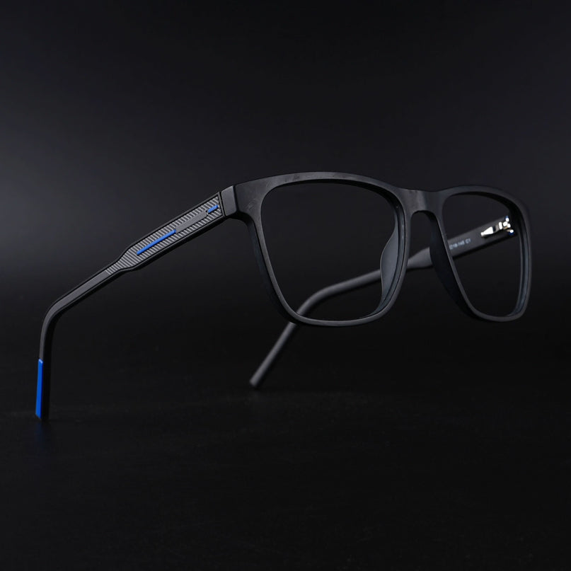Eyejack Rush Matt Black Square Eyeglasses for Men & Women (1010CL731-C7)