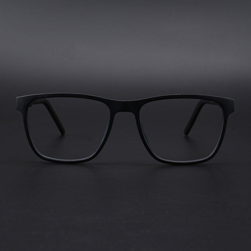 Eyejack Rush Matt Black Square Eyeglasses for Men & Women (1010CL731-C7)