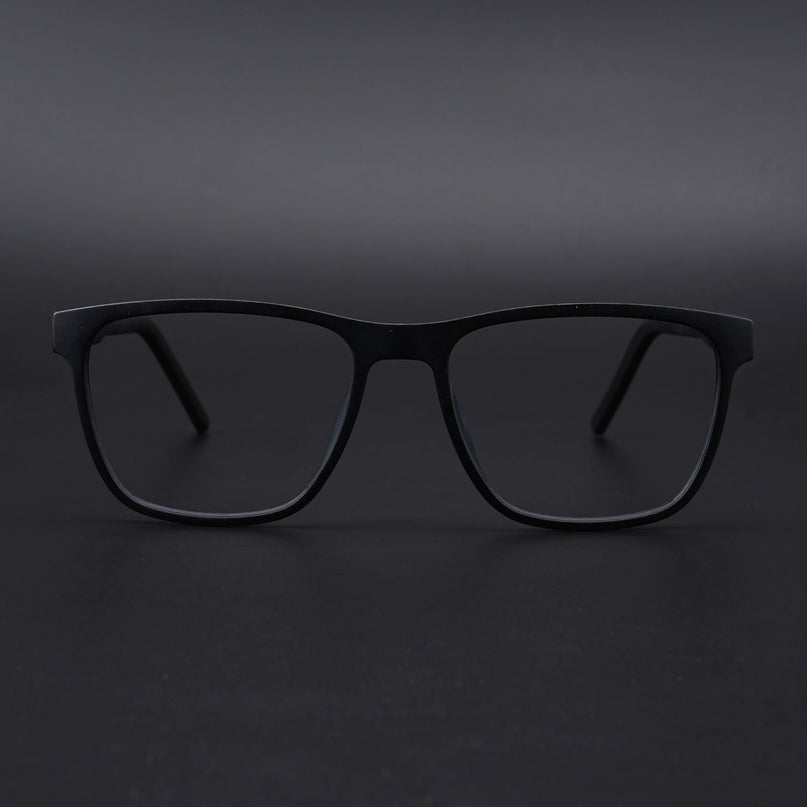 Eyejack Rush Matt Black Square Eyeglasses for Men & Women (1010CL731-C7)