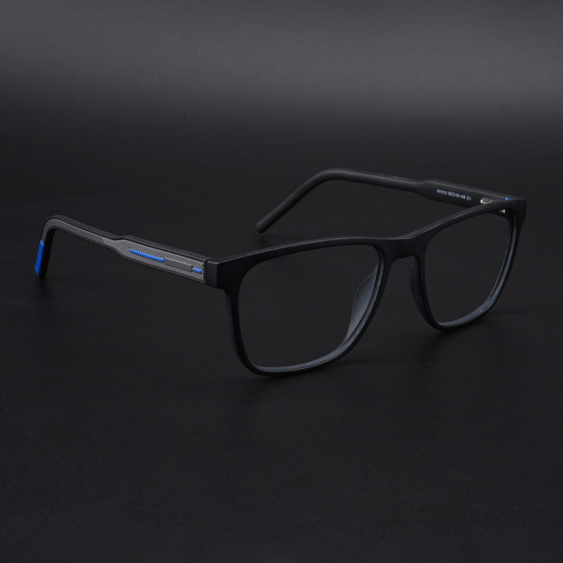Eyejack Rush Matt Black Square Eyeglasses for Men & Women (1010CL731-C7)