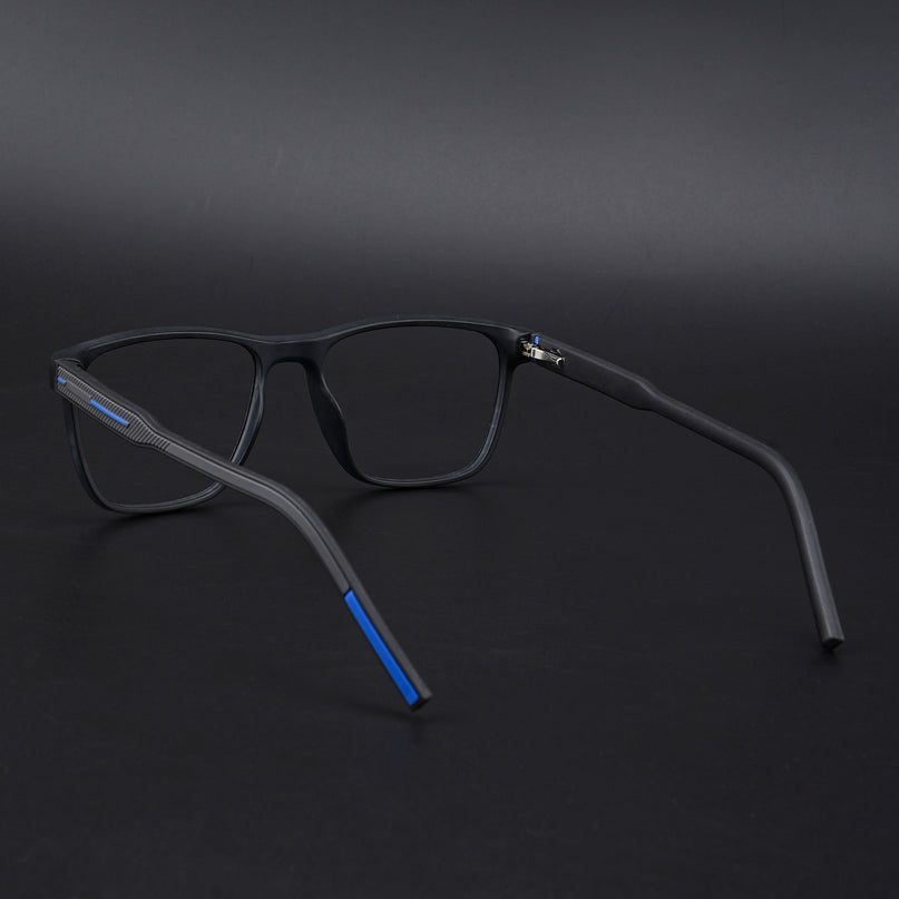 Eyejack Rush Matt Black Square Eyeglasses for Men & Women (1010CL731-C7)