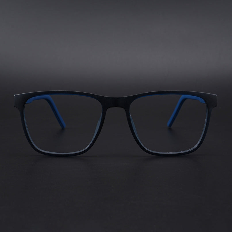 Eyejack Rush Navy Blue Square Eyeglasses for Men & Women (1010CL732-C8)