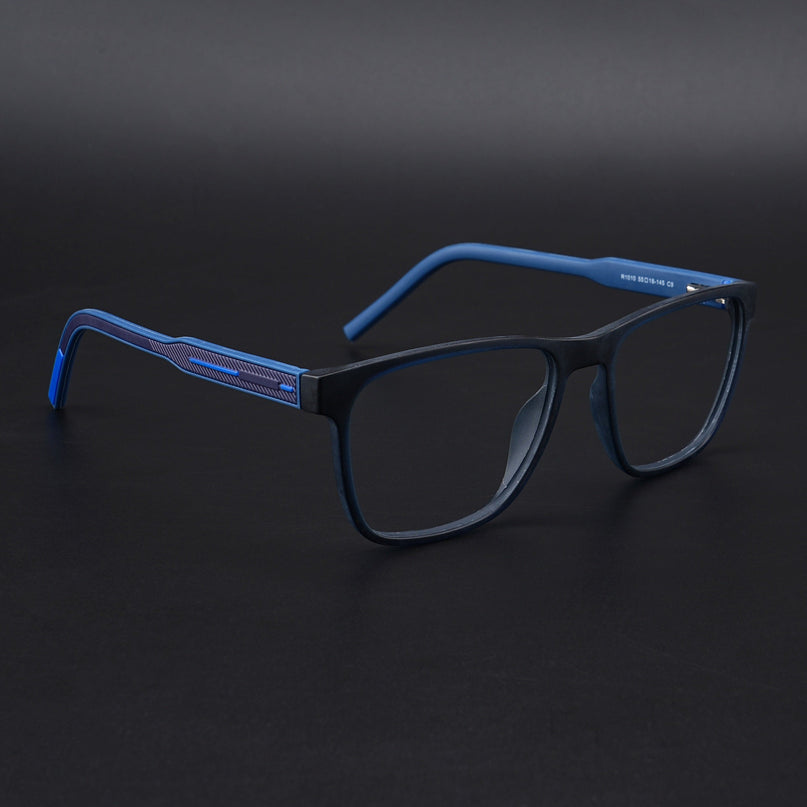 Eyejack Rush Navy Blue Square Eyeglasses for Men & Women (1010CL732-C8)