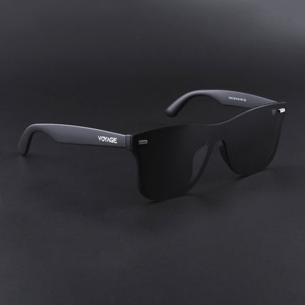 Mooze | Matte Black Wayfarer Polarized Sunglasses | PMG3977