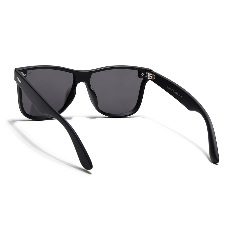 Mooze | Matte Black Wayfarer Polarized Sunglasses | PMG3977