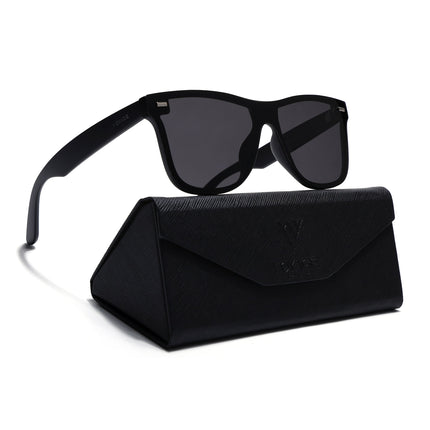 Mooze | Matte Black Wayfarer Polarized Sunglasses | PMG3977