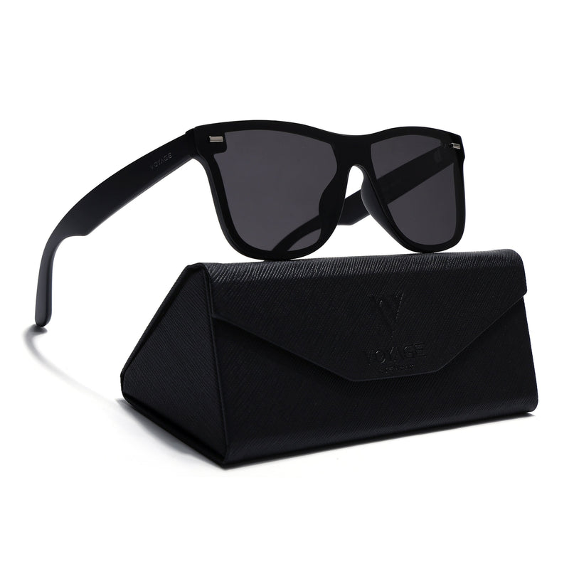 Mooze | Matte Black Wayfarer Polarized Sunglasses | PMG3977