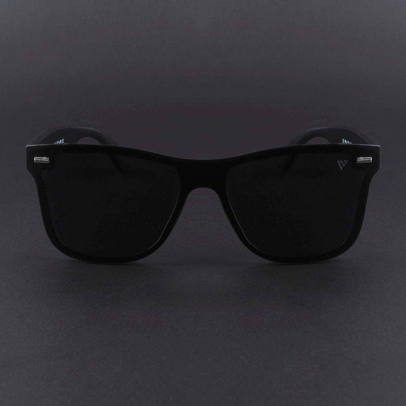Mooze | Shine Black Wayfarer Polarized Sunglasses | PMG3979