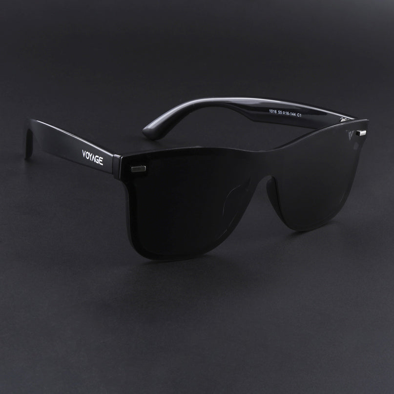 Mooze | Shine Black Wayfarer Polarized Sunglasses | PMG3979