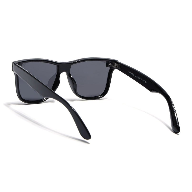 Mooze | Shine Black Wayfarer Polarized Sunglasses | PMG3979