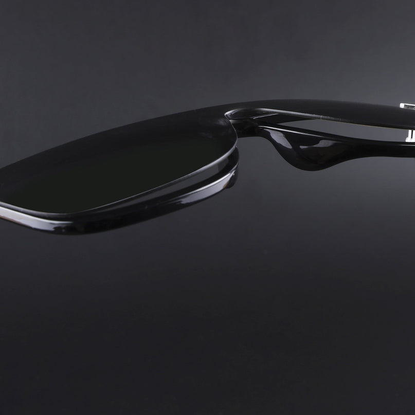 Mooze | Shine Black Wayfarer Polarized Sunglasses | PMG3979