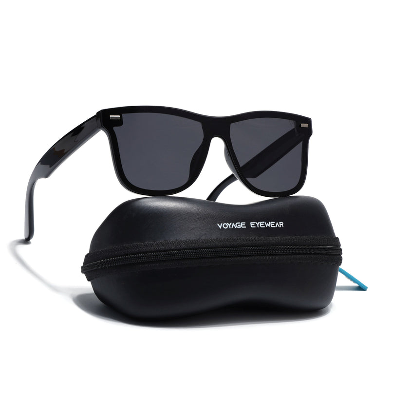 Mooze | Shine Black Wayfarer Polarized Sunglasses | PMG3979