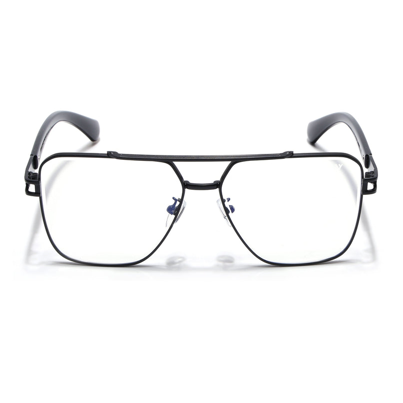 Voyage Black Wayfarer Eyeglasses for Men & Women - MG5233-C3