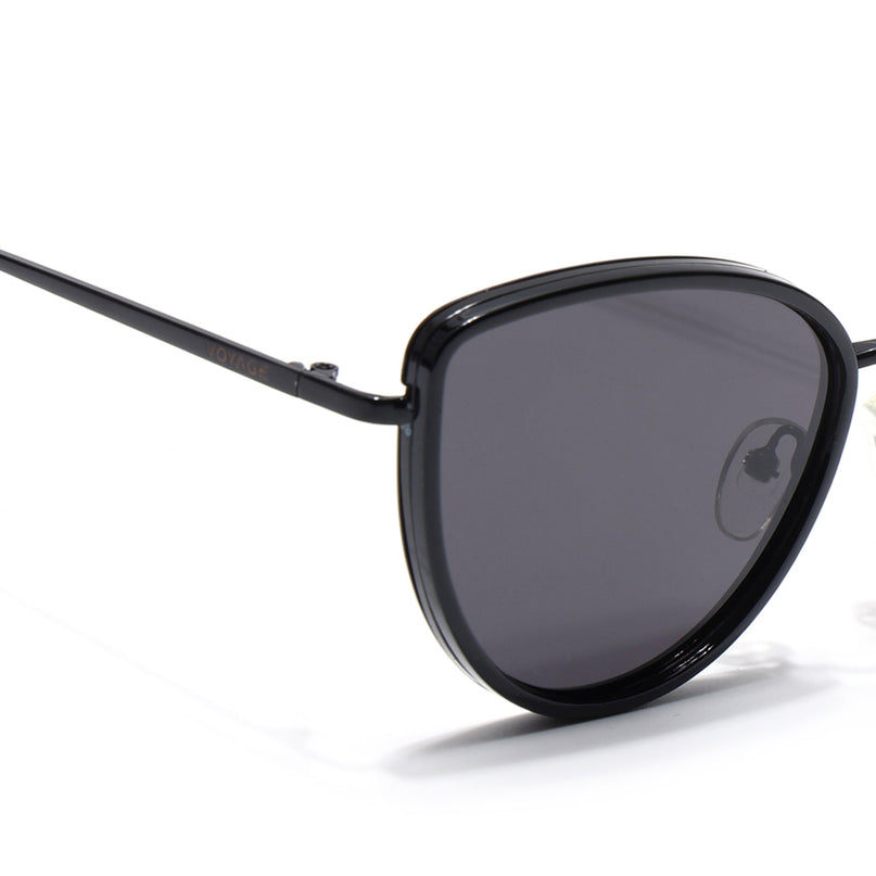 Black Cateye Polarized Sunglasses - PMG4652