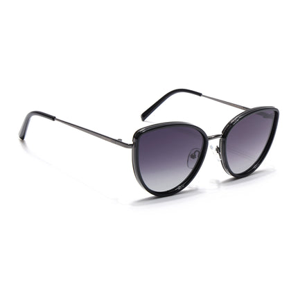 Grey & Clear Cateye Polarized Sunglasses - PMG4653
