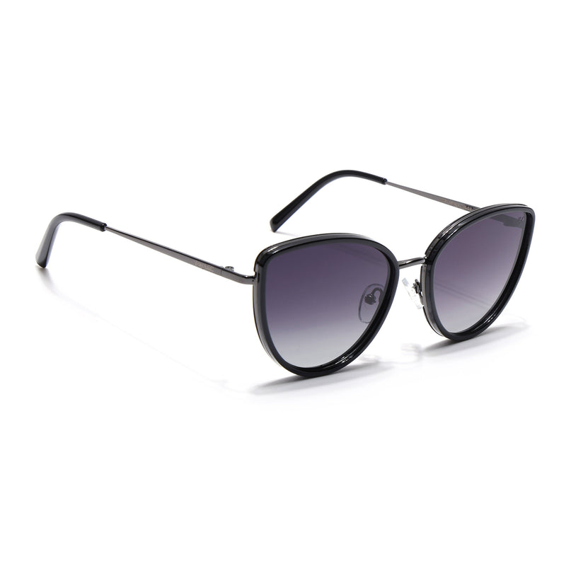 Grey & Clear Cateye Polarized Sunglasses - PMG4653