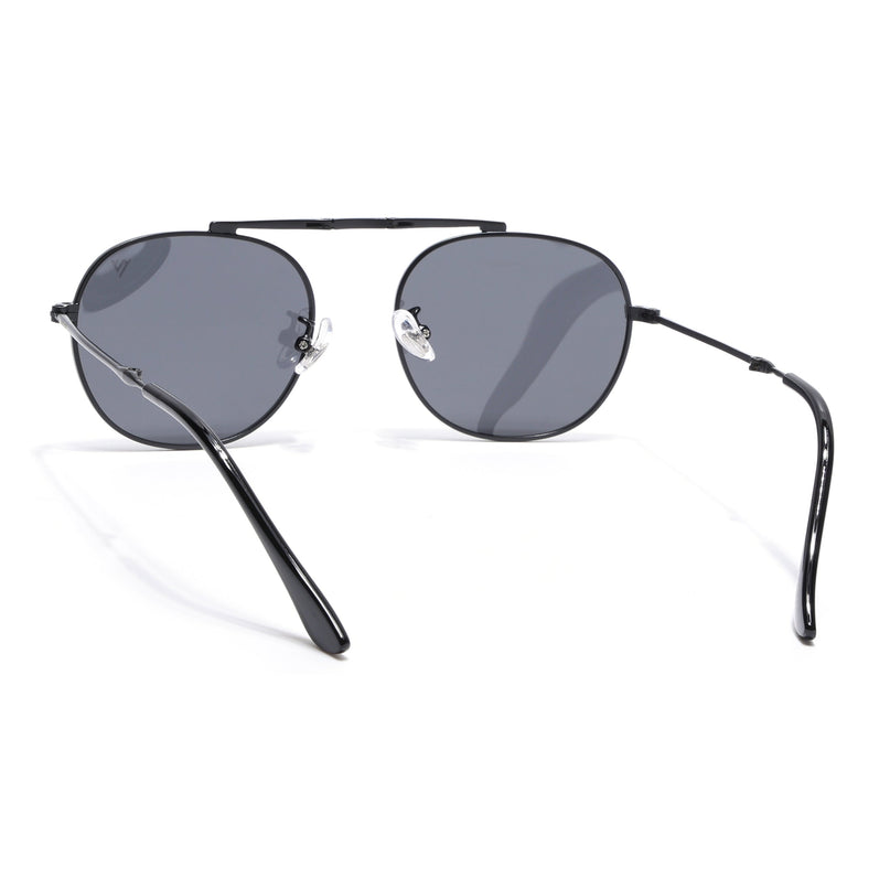 Nobel | Black Round Polarized Sunglasses - PMG4145