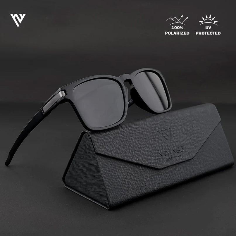 Aegis | Black Wayfarer Polarized Sunglasses - PMG3976