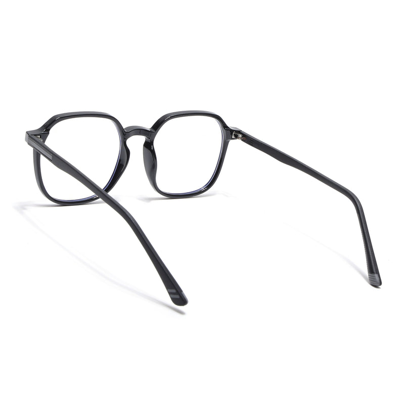 Voyage Black Over Size Eyeglasses for Men & Women - MG3993