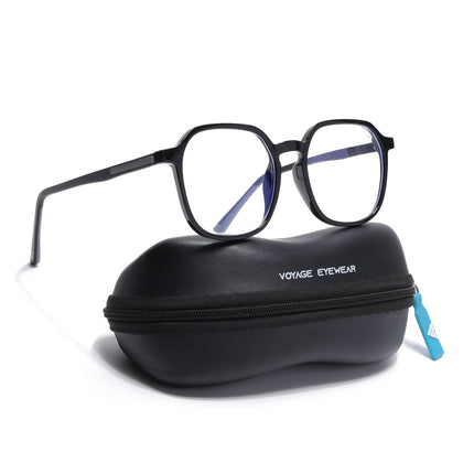 Voyage Black Over Size Eyeglasses for Men & Women - MG3993