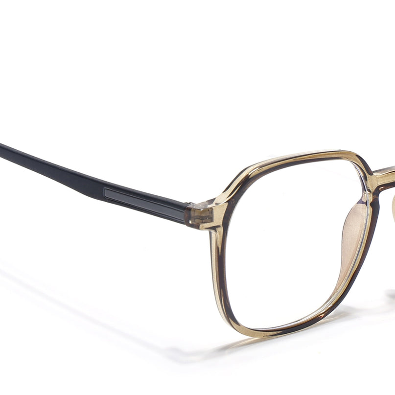 Voyage Brown Over Size Eyeglasses for Men & Women - MG3996