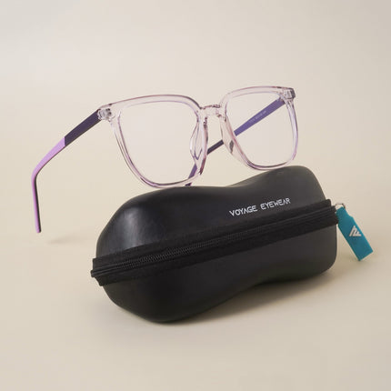 Voyage Light Purple Square Eyeglasses for Men & Women - MG4001