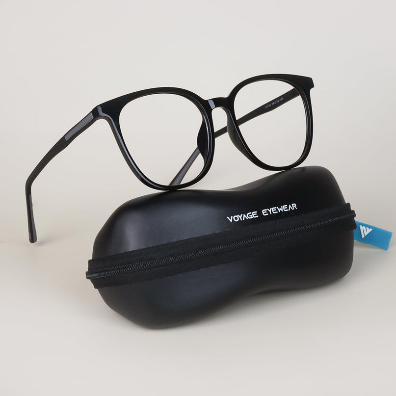 Voyage Black Round Eyeglasses for Men & Women - MG4002