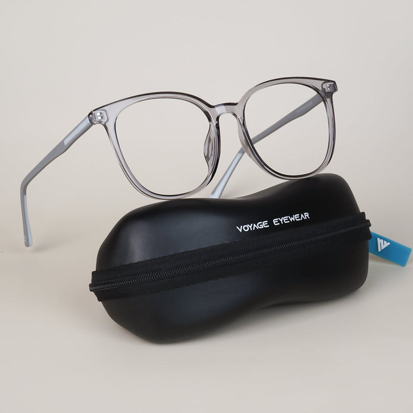 Voyage Grey Round Eyeglasses for Men & Women - MG4003