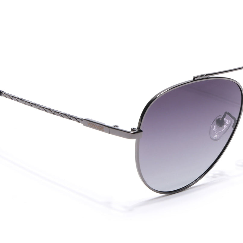 Grey Aviator Polarized Sunglasses - PMG4136