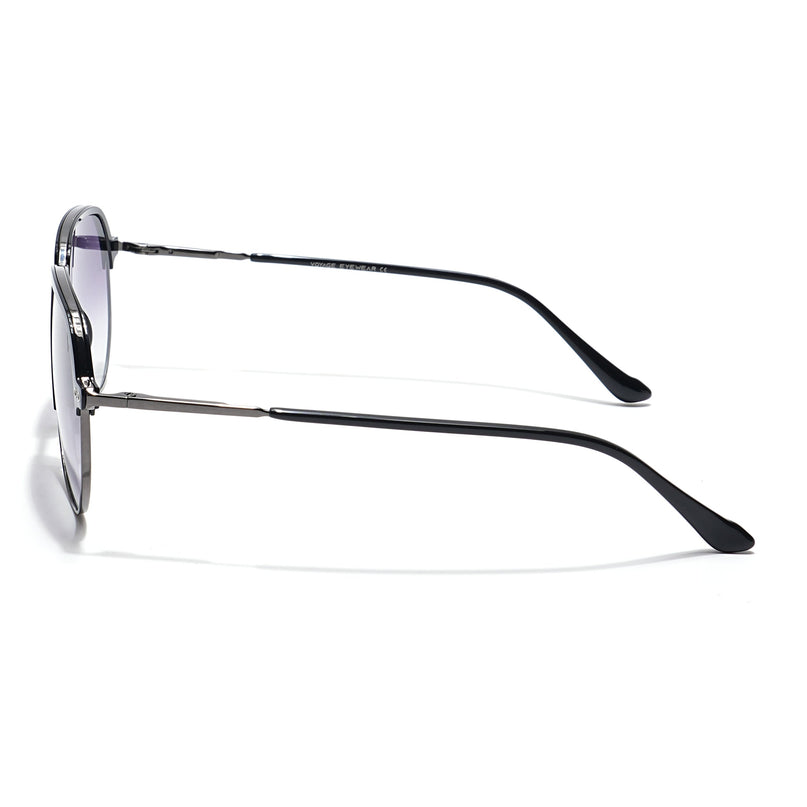 Voyage Select Aviator Sunglasses (Grey & Clear Lens | Black & Grey Frame - SLMG6119)