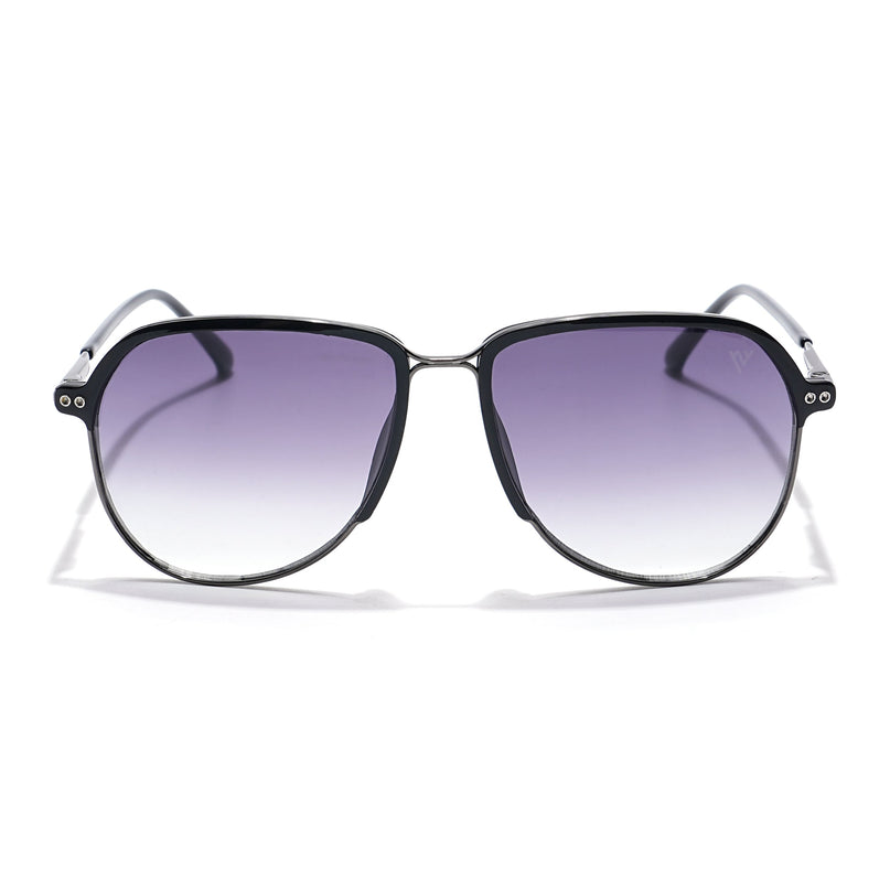 Voyage Select Aviator Sunglasses (Grey & Clear Lens | Black & Grey Frame - SLMG6119)