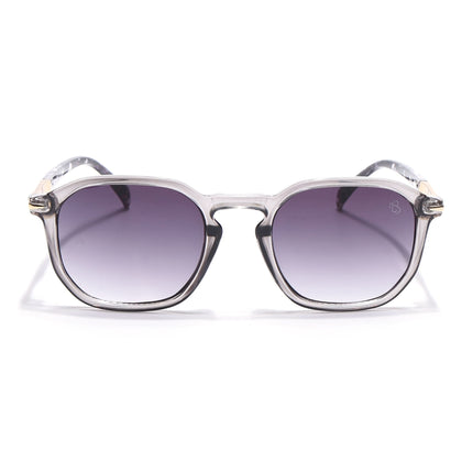 Eyejack Transparent Grey Square Sunglasses for Men & Women (1115CL1086)