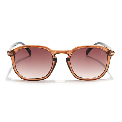 Eyejack Transparent Brown Square Sunglasses for Men & Women (1115CL1087)