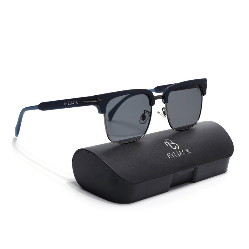 Eyejack Blue & Grey Square Sunglasses for Men & Women (1119CL1089)