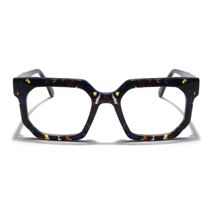 Voyage Veloura Select Brown & Blue Square Eyeglasses for Men & Women - SLMG5873-C2